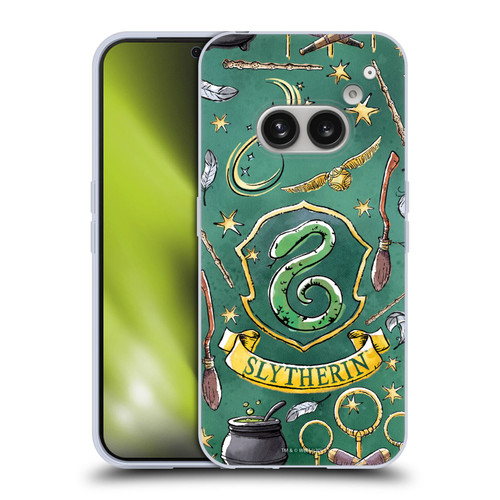 Harry Potter Deathly Hallows XIII Slytherin Pattern Soft Gel Case for Nothing Phone (2a)