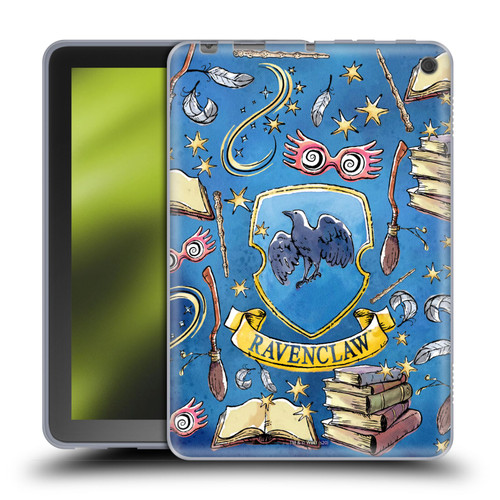 Harry Potter Deathly Hallows XIII Ravenclaw Pattern Soft Gel Case for Amazon Fire HD 8/Fire HD 8 Plus 2020