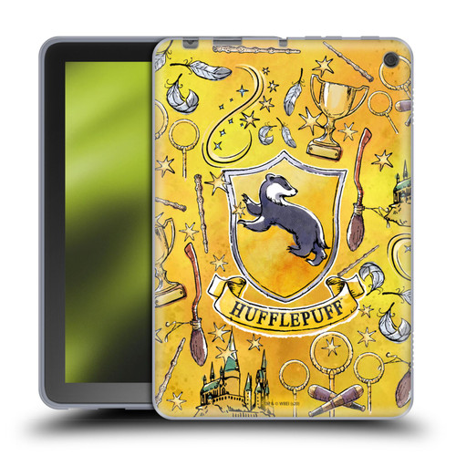 Harry Potter Deathly Hallows XIII Hufflepuff Pattern Soft Gel Case for Amazon Fire HD 8/Fire HD 8 Plus 2020
