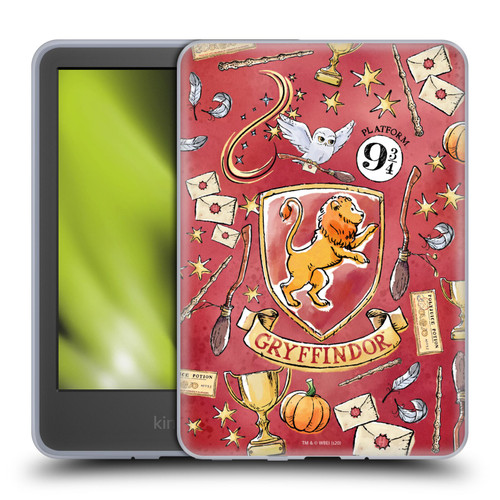 Harry Potter Deathly Hallows XIII Gryffindor Pattern Soft Gel Case for Amazon Kindle 11th Gen 6in 2022