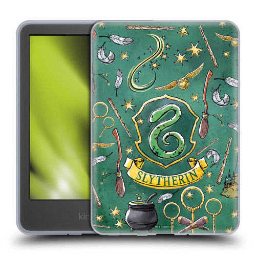 Harry Potter Deathly Hallows XIII Slytherin Pattern Soft Gel Case for Amazon Kindle 11th Gen 6in 2022