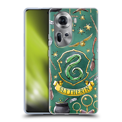Harry Potter Deathly Hallows XIII Slytherin Pattern Soft Gel Case for OPPO Reno11
