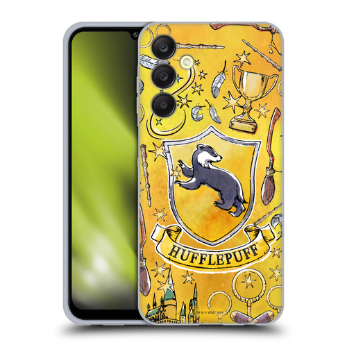 Harry Potter Deathly Hallows XIII Hufflepuff Pattern Soft Gel Case for Samsung Galaxy A25 5G