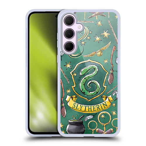 Harry Potter Deathly Hallows XIII Slytherin Pattern Soft Gel Case for Samsung Galaxy A35 5G