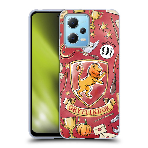 Harry Potter Deathly Hallows XIII Gryffindor Pattern Soft Gel Case for Xiaomi Redmi Note 12 5G