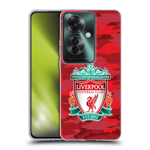 Liverpool Football Club Camou Home Colourways Crest Soft Gel Case for OPPO Reno11 F 5G / F25 Pro 5G