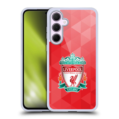 Liverpool Football Club Crest 1 Red Geometric 1 Soft Gel Case for Samsung Galaxy A35 5G