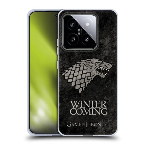HBO Game of Thrones Dark Distressed Look Sigils Stark Soft Gel Case for Xiaomi 14