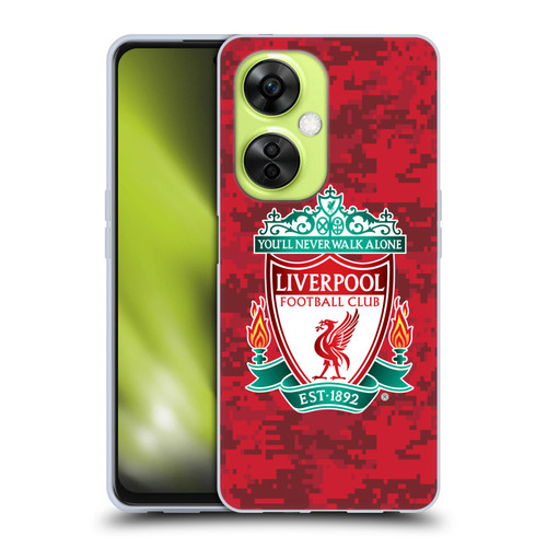 Liverpool Football Club Digital Camouflage Home Red Crest Soft Gel Case for OnePlus Nord CE 3 Lite 5G