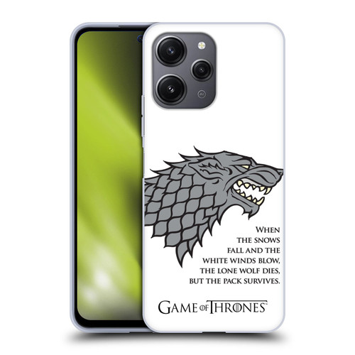HBO Game of Thrones Graphics White Winds Soft Gel Case for Xiaomi Redmi 12