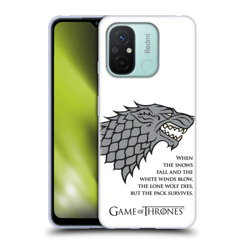 HBO Game of Thrones Graphics White Winds Soft Gel Case for Xiaomi Redmi 12C