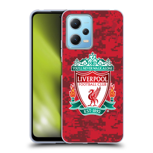 Liverpool Football Club Digital Camouflage Home Red Crest Soft Gel Case for Xiaomi Redmi Note 12 5G