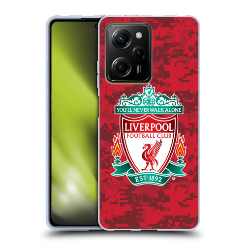 Liverpool Football Club Digital Camouflage Home Red Crest Soft Gel Case for Xiaomi Redmi Note 12 Pro 5G