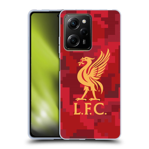 Liverpool Football Club Digital Camouflage Home Red Soft Gel Case for Xiaomi Redmi Note 12 Pro 5G
