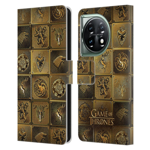 HBO Game of Thrones Golden Sigils All Houses Leather Book Wallet Case Cover For OnePlus 11 5G