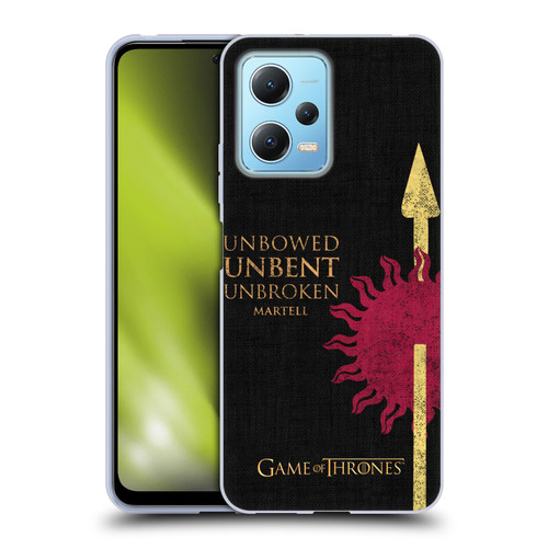 HBO Game of Thrones House Mottos Martell Soft Gel Case for Xiaomi Redmi Note 12 5G