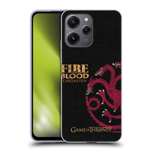 HBO Game of Thrones House Mottos Targaryen Soft Gel Case for Xiaomi Redmi 12