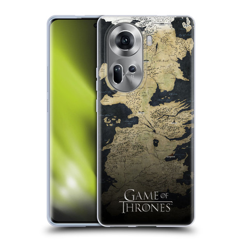 HBO Game of Thrones Key Art Westeros Map Soft Gel Case for OPPO Reno11