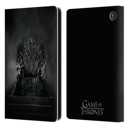 HBO Game of Thrones Key Art Iron Throne Leather Book Wallet Case Cover For Amazon Fire 7 2022