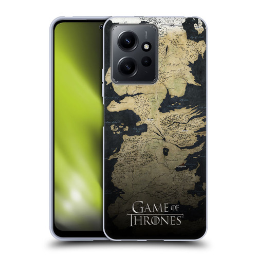 HBO Game of Thrones Key Art Westeros Map Soft Gel Case for Xiaomi Redmi Note 12 4G