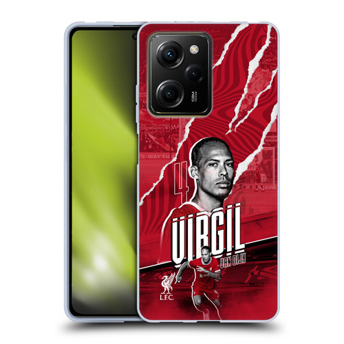 Liverpool Football Club 2023/24 First Team Virgil van Dijk Soft Gel Case for Xiaomi Redmi Note 12 Pro 5G