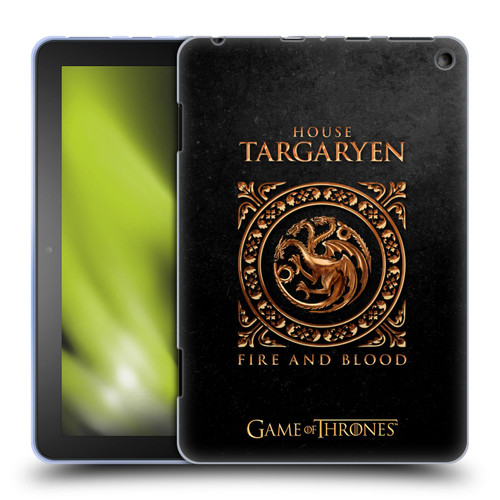HBO Game of Thrones Metallic Sigils Targaryen Soft Gel Case for Amazon Fire HD 8/Fire HD 8 Plus 2020