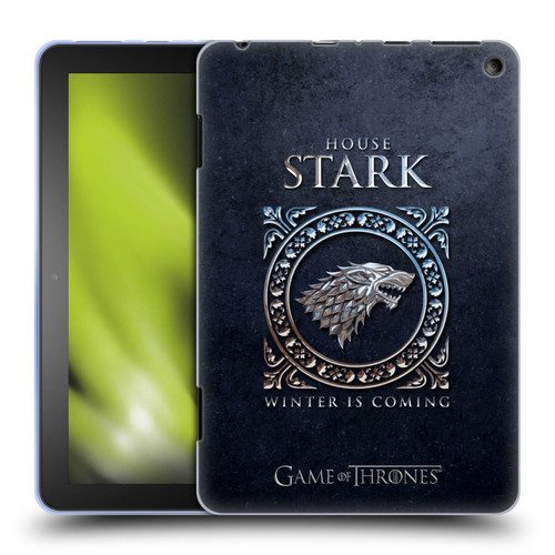 HBO Game of Thrones Metallic Sigils Stark Soft Gel Case for Amazon Fire HD 8/Fire HD 8 Plus 2020