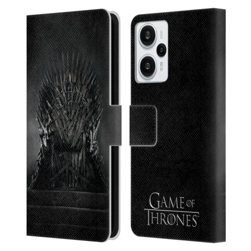 HBO Game of Thrones Key Art Iron Throne Leather Book Wallet Case Cover For Xiaomi Redmi Note 12T