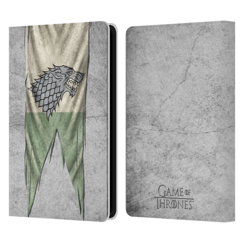 HBO Game of Thrones Sigil Flags Stark Leather Book Wallet Case Cover For Amazon Kindle Paperwhite 5 (2021)