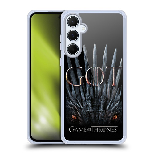 HBO Game of Thrones Season 8 Key Art Dragon Throne Soft Gel Case for Samsung Galaxy A55 5G