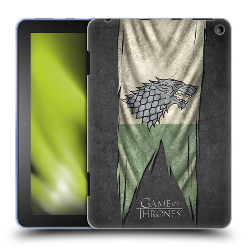 HBO Game of Thrones Sigil Flags Stark Soft Gel Case for Amazon Fire HD 8/Fire HD 8 Plus 2020