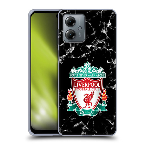 Liverpool Football Club Marble Black Crest Soft Gel Case for Motorola Moto G14