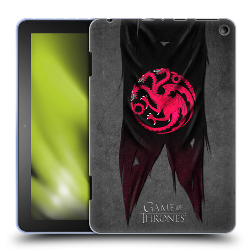 HBO Game of Thrones Sigil Flags Targaryen Soft Gel Case for Amazon Fire HD 8/Fire HD 8 Plus 2020