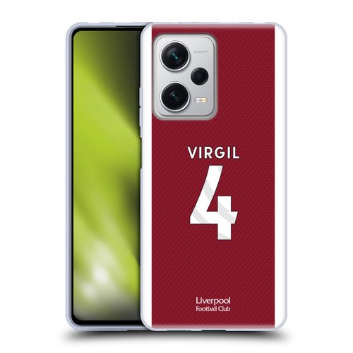 Liverpool Football Club 2023/24 Players Home Kit Virgil van Dijk Soft Gel Case for Xiaomi Redmi Note 12 Pro+ 5G