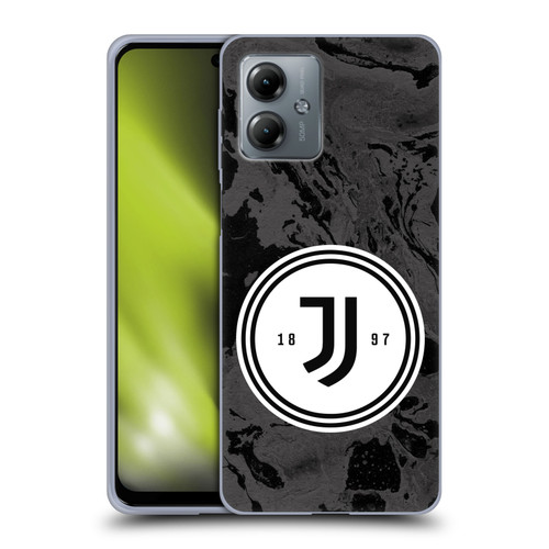 Juventus Football Club Art Monochrome Marble Logo Soft Gel Case for Motorola Moto G14