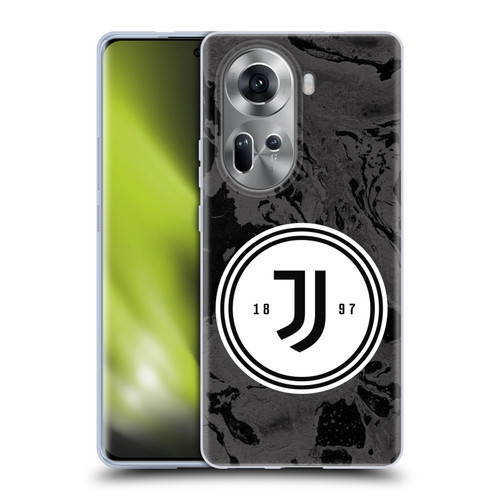 Juventus Football Club Art Monochrome Marble Logo Soft Gel Case for OPPO Reno11