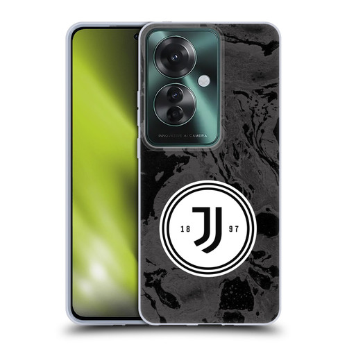 Juventus Football Club Art Monochrome Marble Logo Soft Gel Case for OPPO Reno11 F 5G / F25 Pro 5G