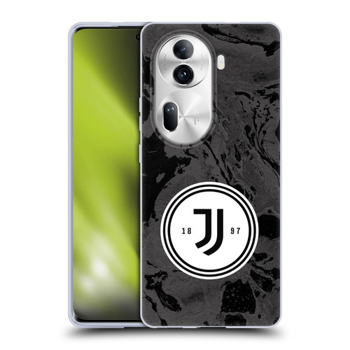 Juventus Football Club Art Monochrome Marble Logo Soft Gel Case for OPPO Reno11 Pro