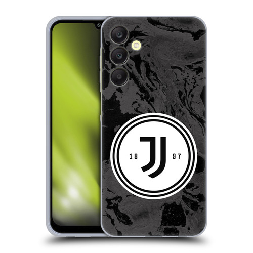 Juventus Football Club Art Monochrome Marble Logo Soft Gel Case for Samsung Galaxy A25 5G