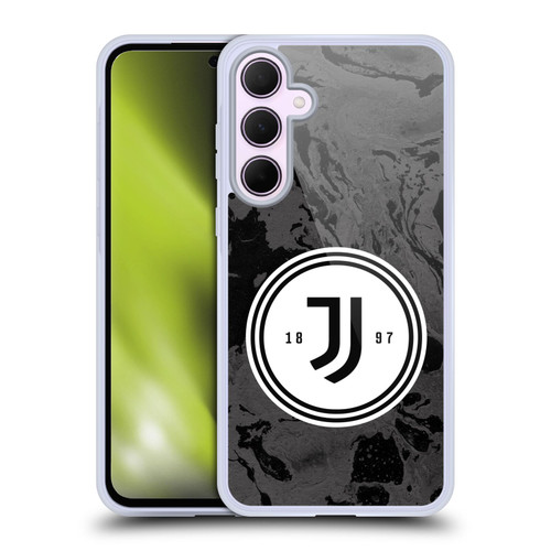 Juventus Football Club Art Monochrome Marble Logo Soft Gel Case for Samsung Galaxy A35 5G