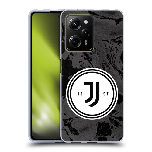 Juventus Football Club Art Monochrome Marble Logo Soft Gel Case for Xiaomi Redmi Note 12 Pro 5G