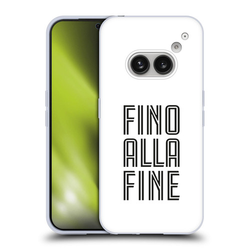 Juventus Football Club Type Fino Alla Fine White Soft Gel Case for Nothing Phone (2a)