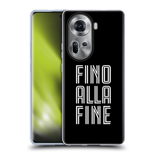 Juventus Football Club Type Fino Alla Fine Black Soft Gel Case for OPPO Reno11