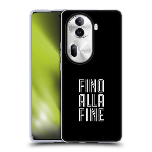 Juventus Football Club Type Fino Alla Fine Black Soft Gel Case for OPPO Reno11 Pro