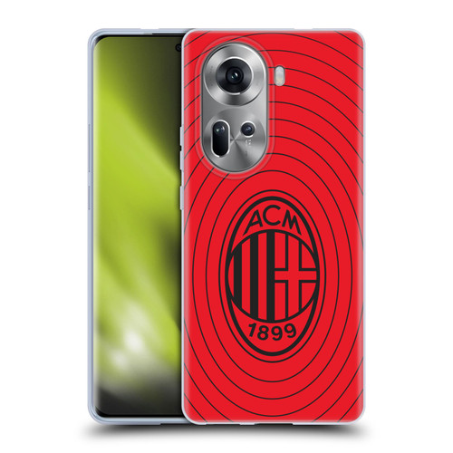 AC Milan Art Red And Black Soft Gel Case for OPPO Reno11