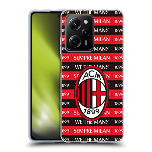 AC Milan Art Milan 1899 Soft Gel Case for Xiaomi Redmi Note 12 Pro 5G