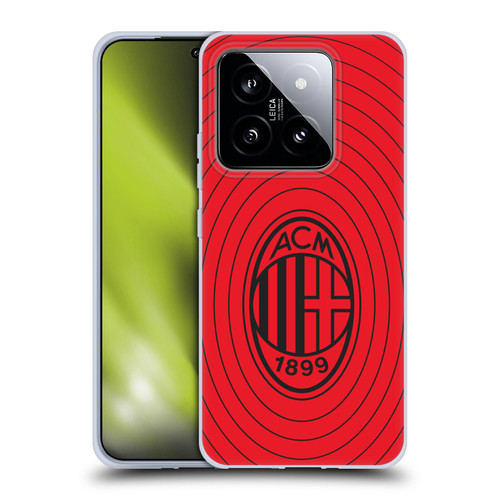 AC Milan Art Red And Black Soft Gel Case for Xiaomi 14