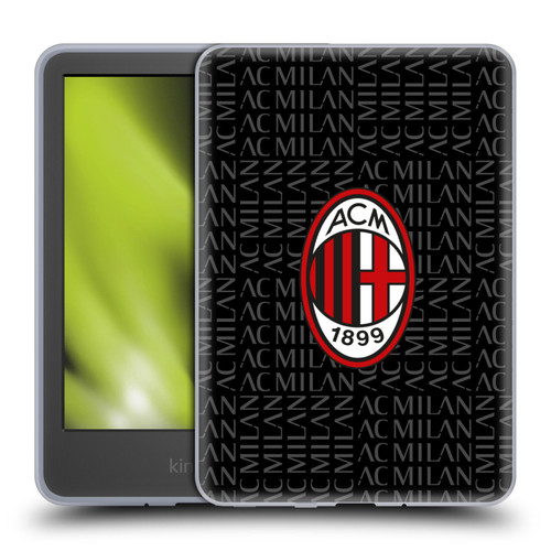 AC Milan Crest Patterns Red And Grey Soft Gel Case for Amazon Kindle 11th Gen 6in 2022