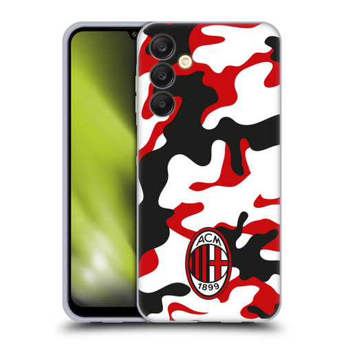 AC Milan Crest Patterns Camouflage Soft Gel Case for Samsung Galaxy A25 5G