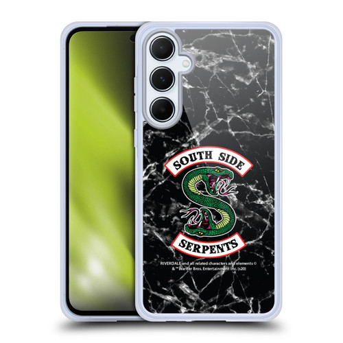 Riverdale South Side Serpents Black And White Marble Logo Soft Gel Case for Samsung Galaxy A55 5G